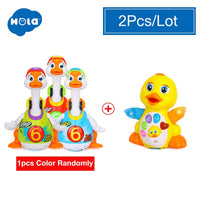 HOLA 828 Hip Hop Dancing Walking Swing Goose Musical Educational Gift Toy for 1 Year Old Toddlers Learning Educational Toys Gift