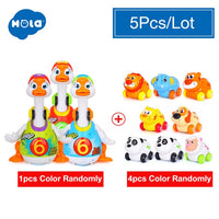 HOLA 828 Hip Hop Dancing Walking Swing Goose Musical Educational Gift Toy for 1 Year Old Toddlers Learning Educational Toys Gift
