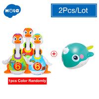 HOLA 828 Hip Hop Dancing Walking Swing Goose Musical Educational Gift Toy for 1 Year Old Toddlers Learning Educational Toys Gift