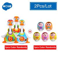 HOLA 828 Hip Hop Dancing Walking Swing Goose Musical Educational Gift Toy for 1 Year Old Toddlers Learning Educational Toys Gift