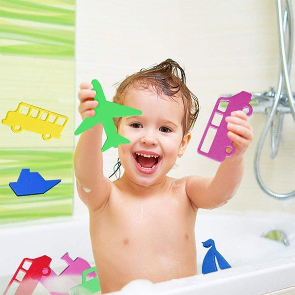 Baby Letter Puzzle Bath Toys 36PCS/Set Soft EVA Kid Bathroom Educational Suction Up Water Toys Beach Toy Duck Mesh Organizer Bag