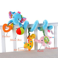 Soft Baby Toys 0-12 Months Music Crib Stroller Hanging Spiral Kids Sensory Educational Toy For Newborn Baby Rattles Bed Bell