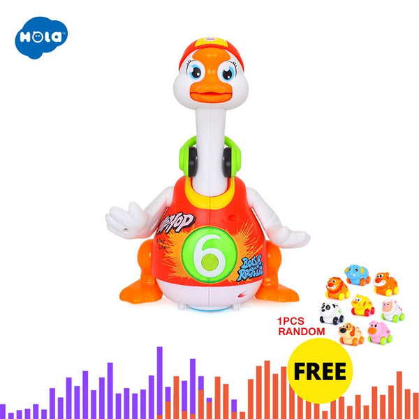 HOLA 828 Hip Hop Dancing Walking Swing Goose Musical Educational Gift Toy for 1 Year Old Toddlers Learning Educational Toys Gift