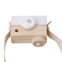 Portable Wood Safe Baby Kids Playing House Photo Props Wooden Camera Toy Birthday Christmas Gift Children Room Decor