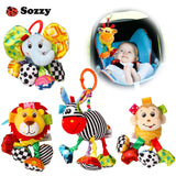 Sozzy Baby Soft Plush Stuffed Animal Pull and Shake Vibrate Rattle Bed Crib Mobile Hanging Funny Bebe Toys for Newborn Children