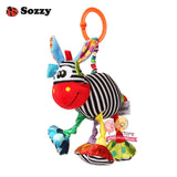 Sozzy Baby Soft Plush Stuffed Animal Pull and Shake Vibrate Rattle Bed Crib Mobile Hanging Funny Bebe Toys for Newborn Children