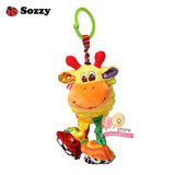 Sozzy Baby Soft Plush Stuffed Animal Pull and Shake Vibrate Rattle Bed Crib Mobile Hanging Funny Bebe Toys for Newborn Children