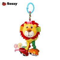 Sozzy Baby Soft Plush Stuffed Animal Pull and Shake Vibrate Rattle Bed Crib Mobile Hanging Funny Bebe Toys for Newborn Children