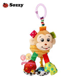 Sozzy Baby Soft Plush Stuffed Animal Pull and Shake Vibrate Rattle Bed Crib Mobile Hanging Funny Bebe Toys for Newborn Children