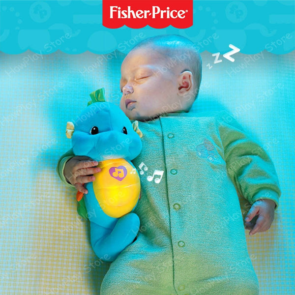 Fisher-Price baby toys 0-12months baby musical kids toys glow seahorse appease educational toy hippocampus plush peluche doll