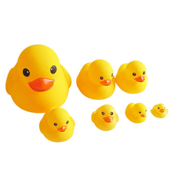 Huilong Silicone Small Yellow Duck Toy  Play Water Ducks Sounds Will Be Called Children's Educational Toys Pinch Called Duck