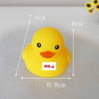 Huilong Silicone Small Yellow Duck Toy  Play Water Ducks Sounds Will Be Called Children's Educational Toys Pinch Called Duck