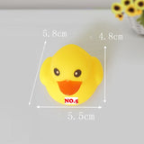 Huilong Silicone Small Yellow Duck Toy  Play Water Ducks Sounds Will Be Called Children's Educational Toys Pinch Called Duck