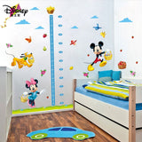 Disney stickers cartoon mickey mouse minnie dog birds kids baby nursery bedroom wall sticker height measure growth chat decor