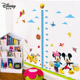 Disney stickers cartoon mickey mouse minnie dog birds kids baby nursery bedroom wall sticker height measure growth chat decor