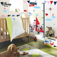 Disney stickers cartoon mickey mouse minnie dog birds kids baby nursery bedroom wall sticker height measure growth chat decor