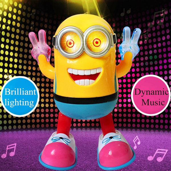 Electric Toys Despicable ME3 Minion Dancing Robot Kids Educational Toy With Light And Music Small Yellow People Children's Gift