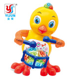 Lovely chicken Electric Smart Space Walking Dancing Robot for Children Kids Music Light Model Safe Toys Pets Gift