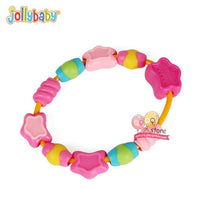 Jollybaby Baby Rattle Multiple Textures Keys Chain Teether Teething Beads Loop Toys for Children 0-1 Year Gift Hand Easy Grip