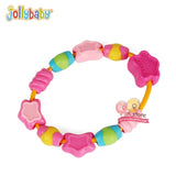 Jollybaby Baby Rattle Multiple Textures Keys Chain Teether Teething Beads Loop Toys for Children 0-1 Year Gift Hand Easy Grip