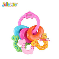 Jollybaby Baby Rattle Multiple Textures Keys Chain Teether Teething Beads Loop Toys for Children 0-1 Year Gift Hand Easy Grip