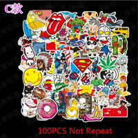 100 pcs/pack Classic Fashion Style Graffiti Stickers For Moto car & suitcase cool laptop stickers Skateboard sticker