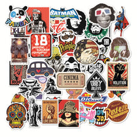 100 pcs/pack Classic Fashion Style Graffiti Stickers For Moto car & suitcase cool laptop stickers Skateboard sticker