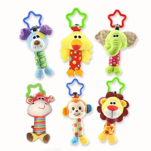 New Design Baby Rattle Toys Animal Hand Bells Plush Baby Toy High Quality Newbron Gift Animal Style Free Shipping BF10