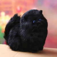 Real Hair Electronic Pets Cats Dolls Simulation Animal Cat Toys Meowth Children's Cute Pet Plush Toys Model Ornaments Xmas Gifts